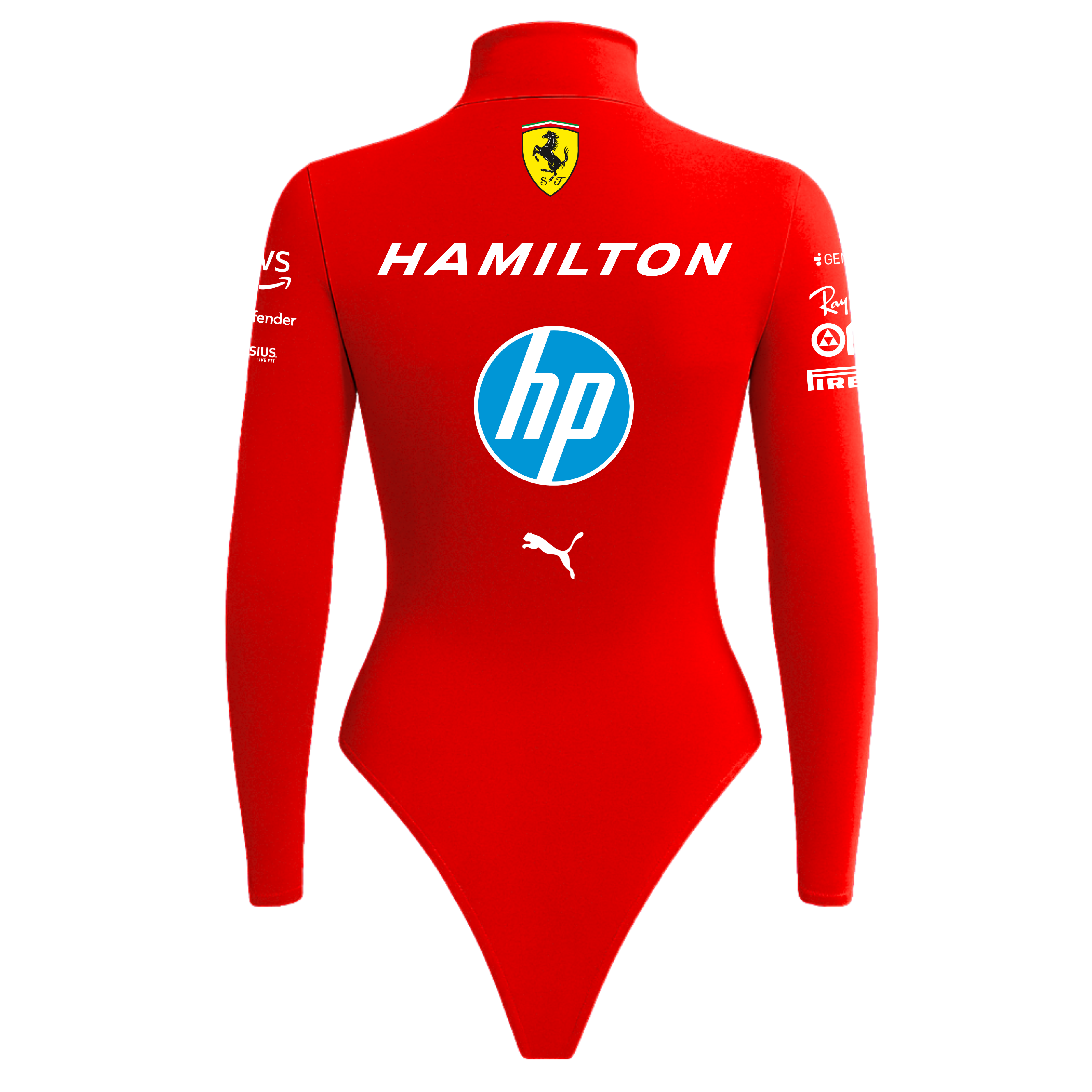 Body Lewis Hamilton Ferrari Vermelho - 2025