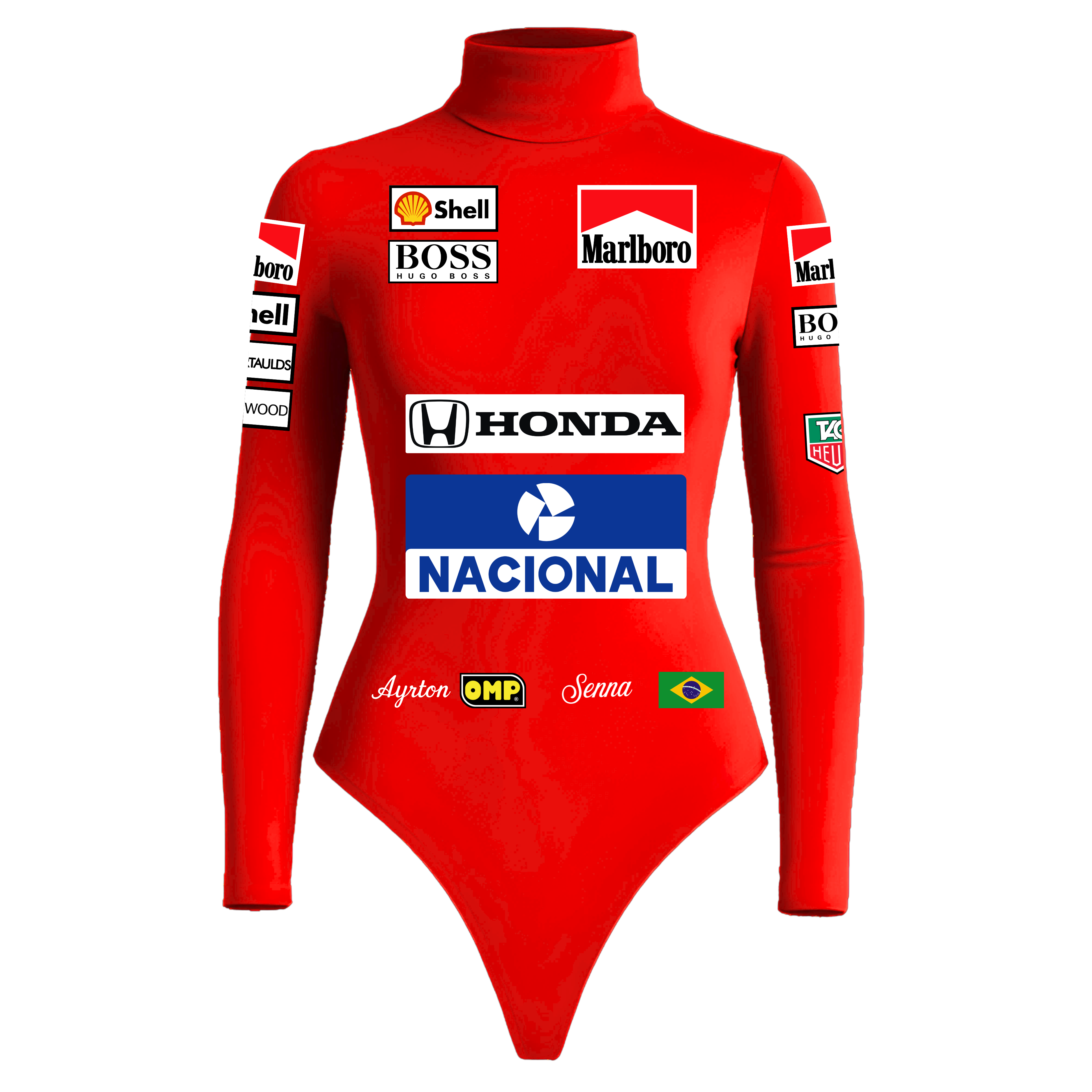 Body Ayrton Senna Vermelho - 1983