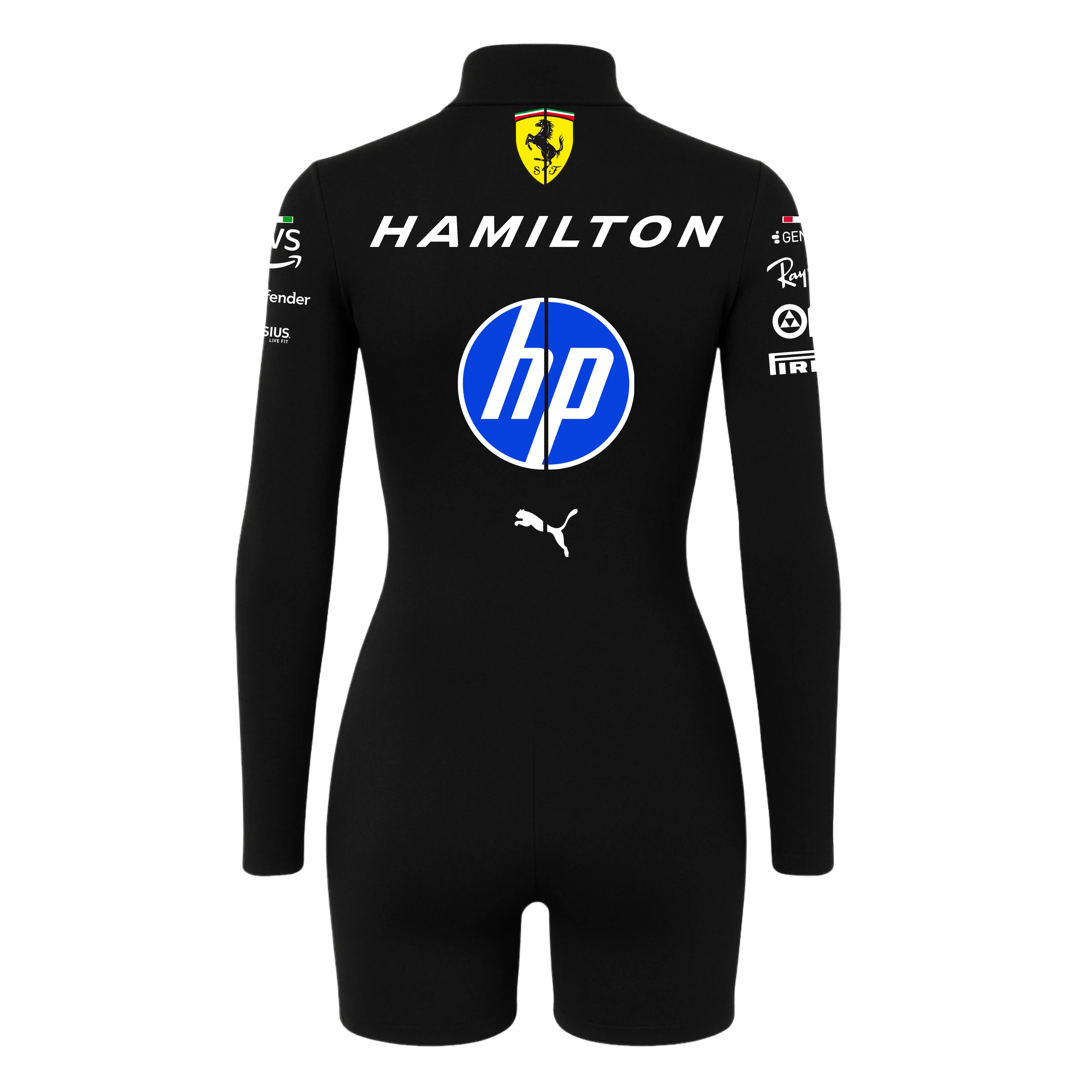 Macaquinho Lewis Hamilton Ferrari Preto - 2025