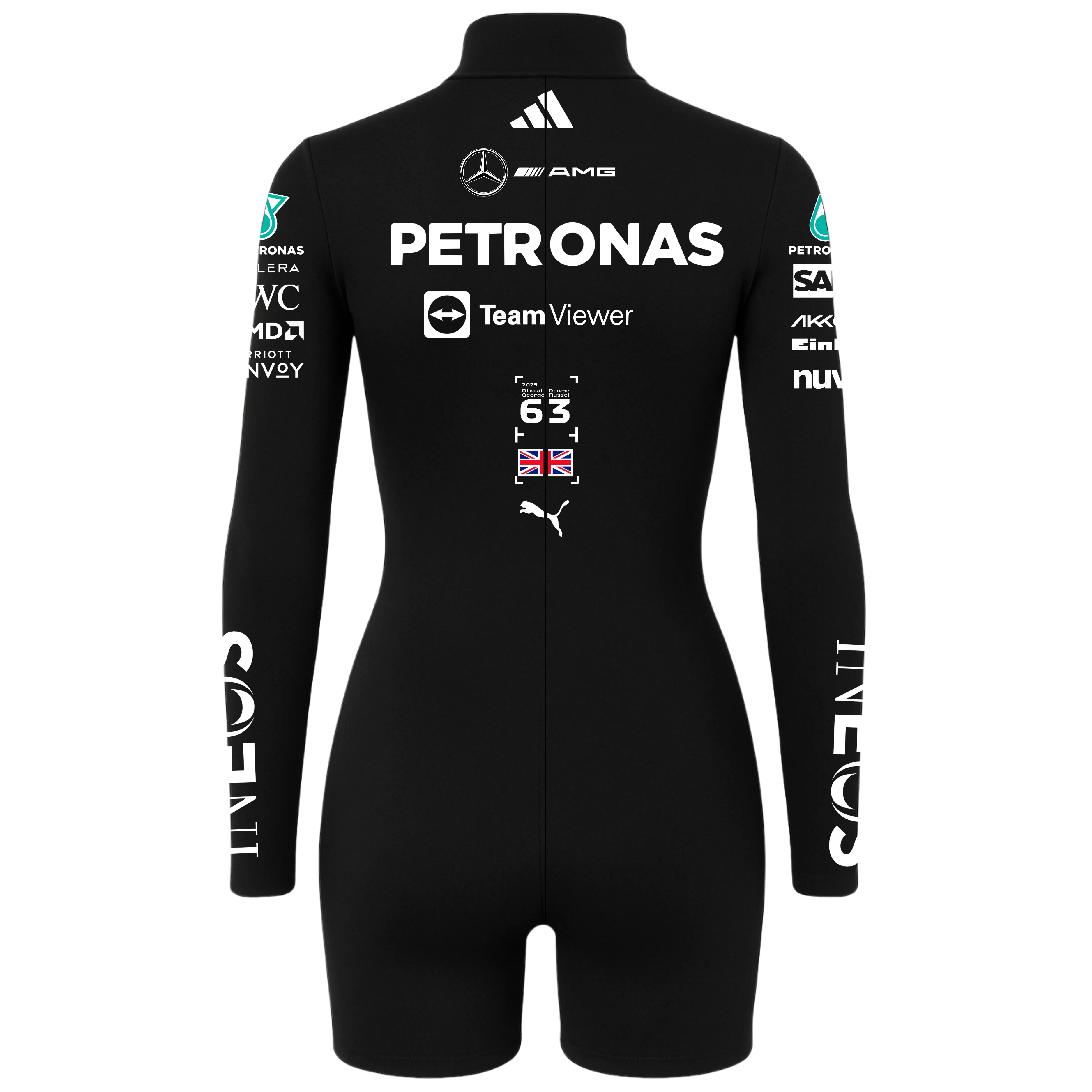 Macaquinho George Russell Preto Mercedes - 2025