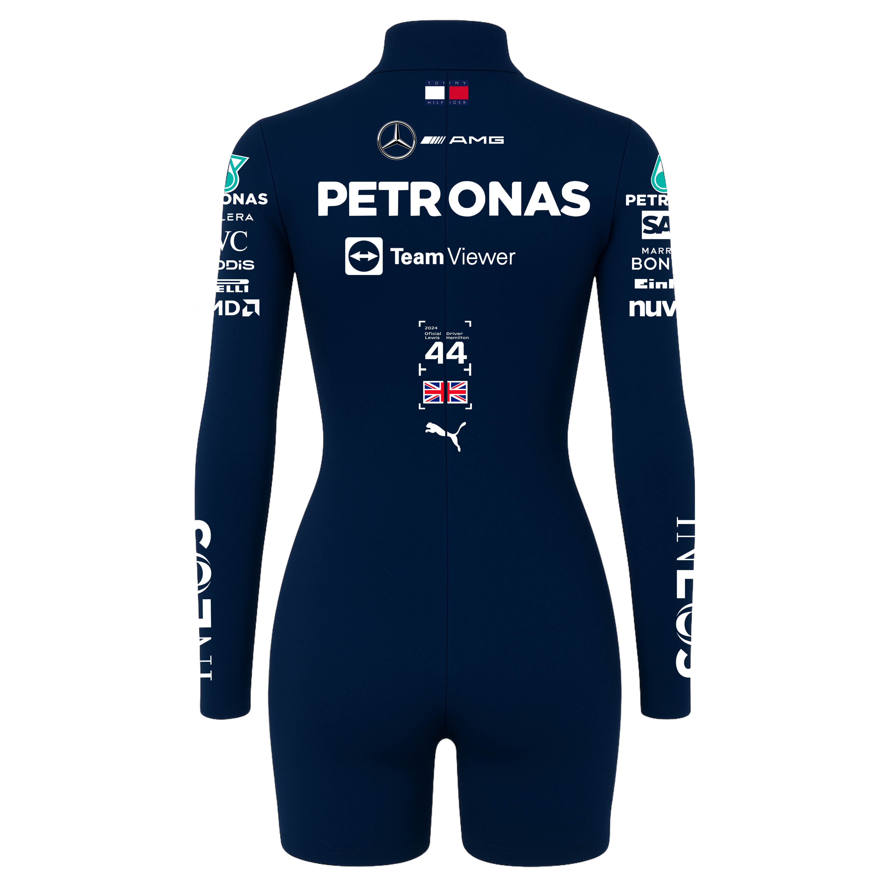 Macaquinho Lewis Hamilton Azul Marinho Mercedes - 2024