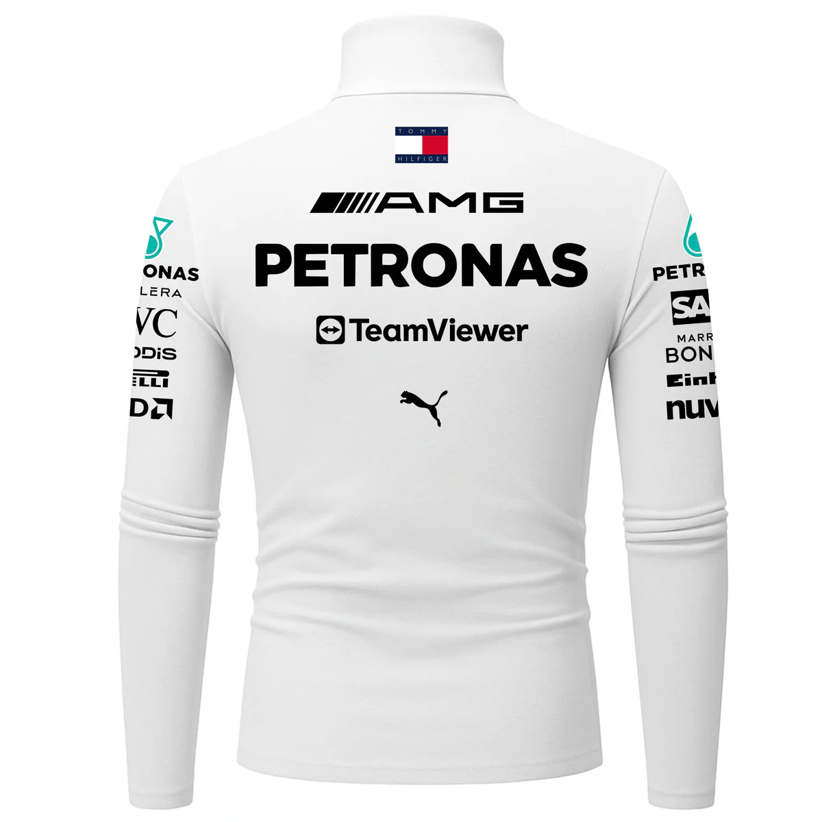 Camiseta Masculina Mercedes Lewis Hamilton Branco
