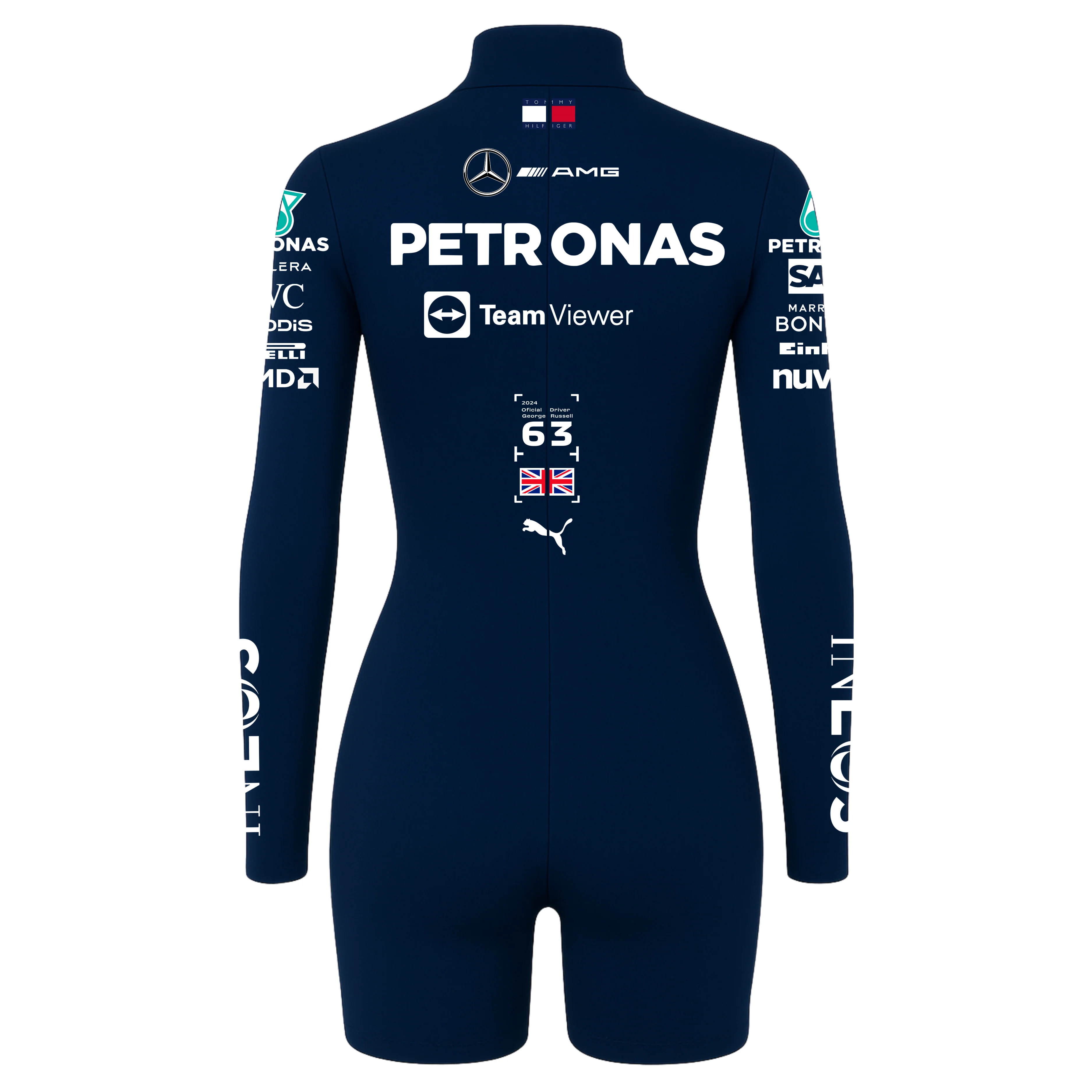 Macaquinho George Russell Azul Marinho Mercedes - 2024