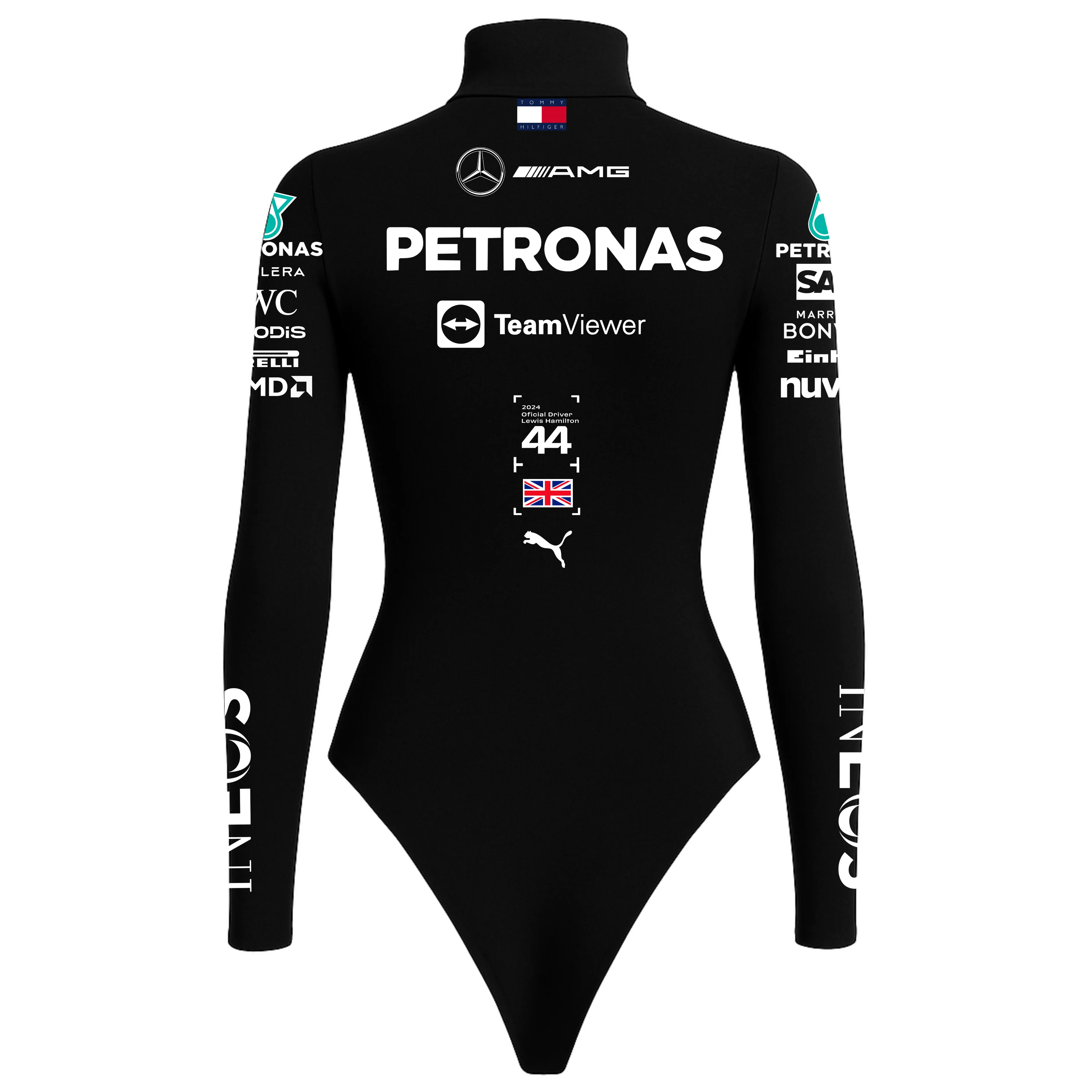 Body Lewis Hamilton Mercedes Preto - 2024