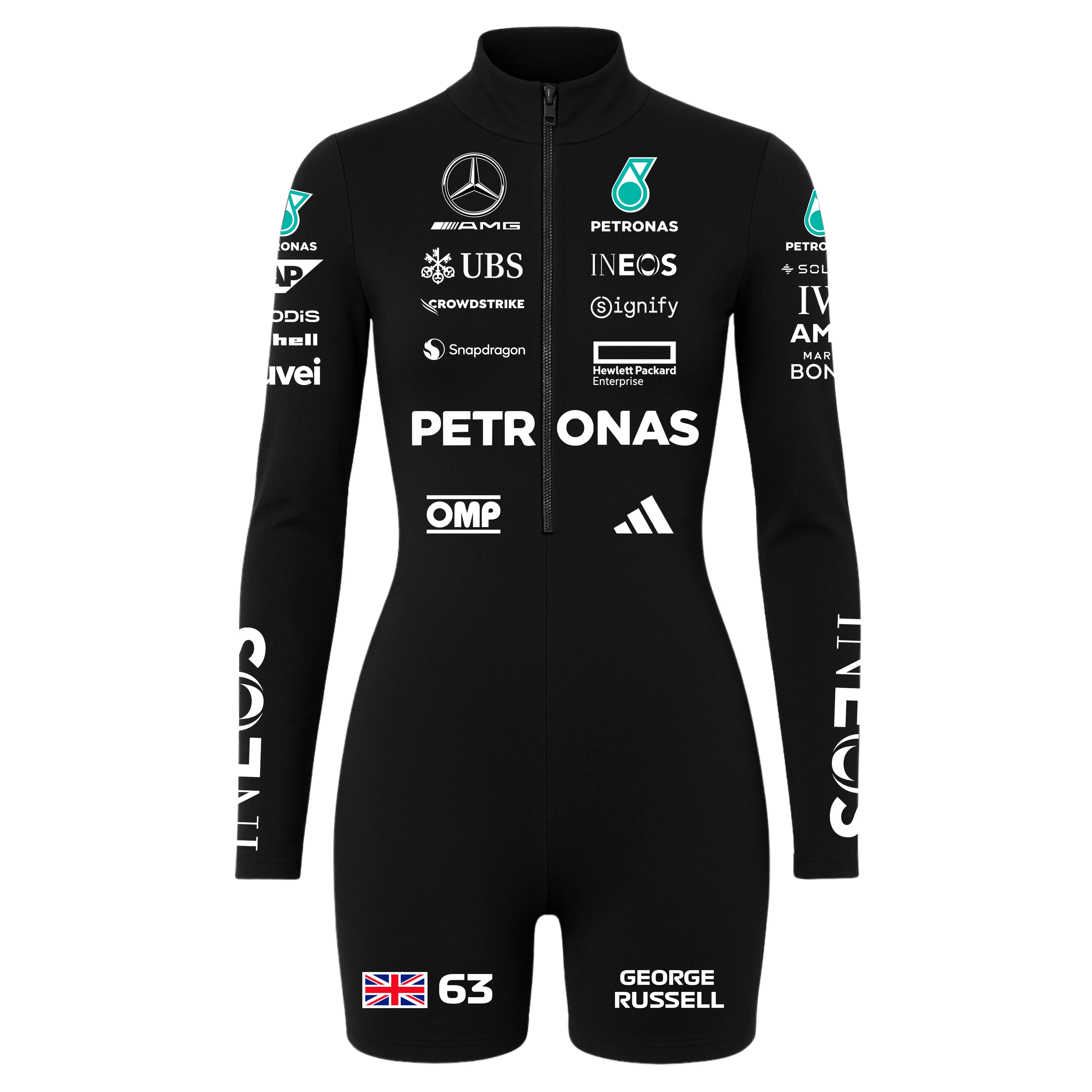 Macaquinho George Russell Preto Mercedes - 2025